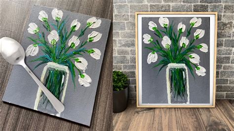 Impasto Floral Acrylic Painting With Spoon Relaxing