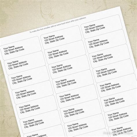 Label template 5160 | printable label templates. Return Address Labels for Avery 5160 Printable (editable ...