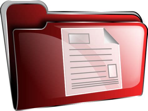 Red Pdf Folder Icon Clip Art At Vector Clip Art Online