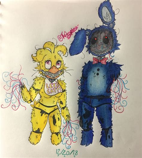 toy chica and withered bonnie fnaf fnaf drawings fnaf art fnaf my xxx hot girl