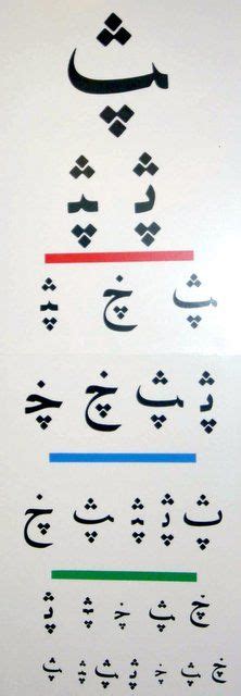 Arabic Eye Chart Eye Chart Chart Arabic Eyes