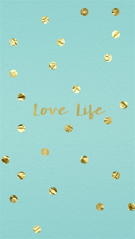 Wallpaper Background Hd Iphone Gold Confetti Tiffany Blue Love Life Teal Wallpaper