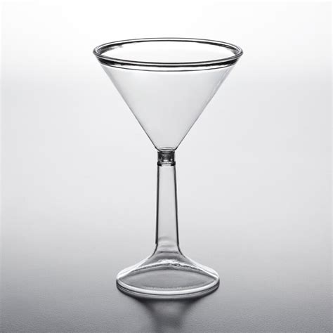 Visions 5 5 Oz Heavy Weight Clear Plastic 2 Piece Martini Cup 12 Pack