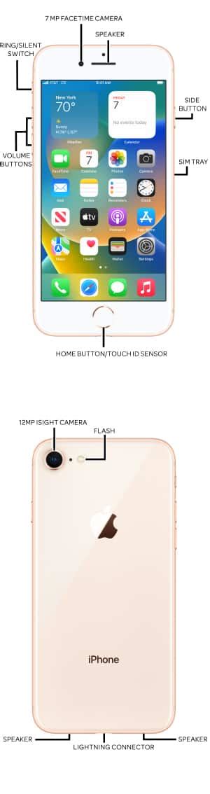 Apple Iphone 8 8 Plus Diagram Atandt Device Support