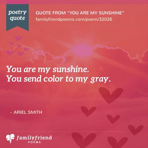You Are My Sunshine Sweet Love Poem