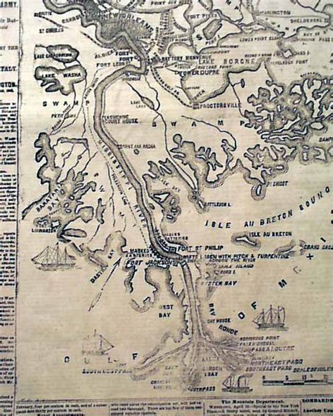 Capture Of New Orleans Civil War Map