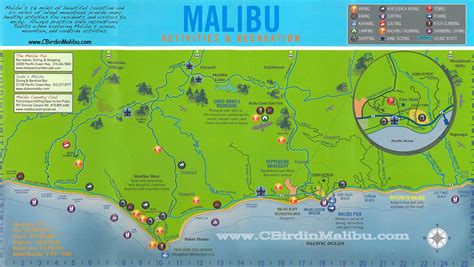 Malibu Map Malibu Pier Malibu Pacific Ocean