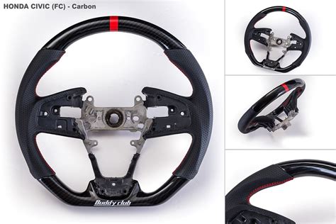 Buddy Club 16 18 Civic Sport Steering Wheels Carbon Fiber Leather
