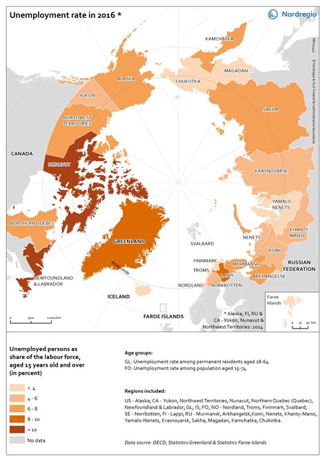 98 in world rankings according to unemployment rate (% of labour force) in year 2015. Unemployment rate in the Arctic | Nordregio