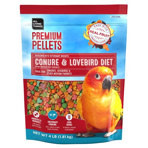 All Living Things Premium Pellets Conure And Lovebird Diet Bird Pet