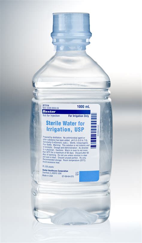 Sterile Water Irrigation 1000 Ml Bottle Ea Dealmed Medical Supplies