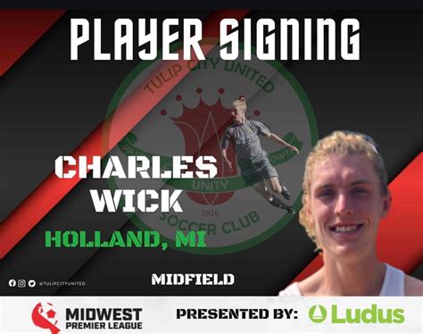 Signing Charlie Wick Tulip City United Soccer Club