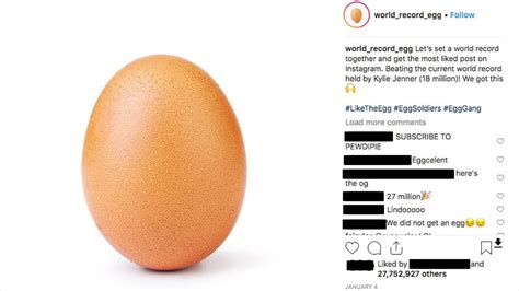 This Photo Of An Egg Just Dethroned Kylie Jenner As The Most Liked