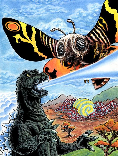 Mothra Vs Godzilla By Goemonsama On Deviantart