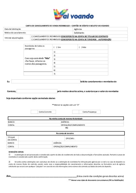 Modelo De Carta De Reembolso Baixar Pdf De