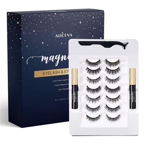 magnetic eyeliner and lashes by aliceva magnetic eyelashes kit 7 pairs reusable magnetic