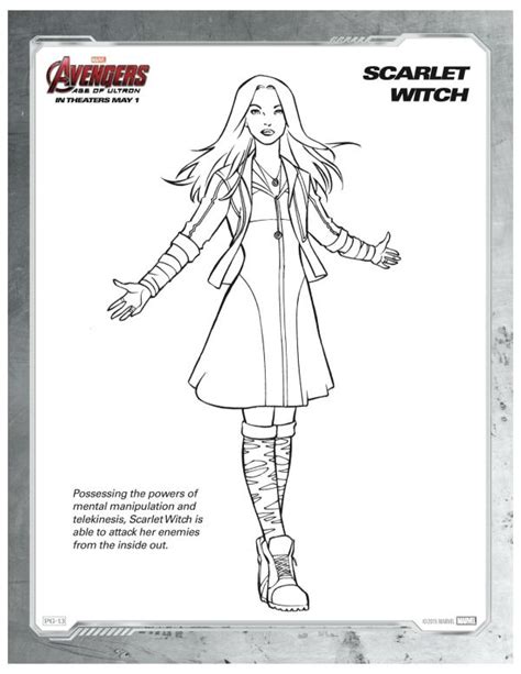 I am so excited for avengers: Marvel Avengers Scarlet Witch Printable Coloring Page ...