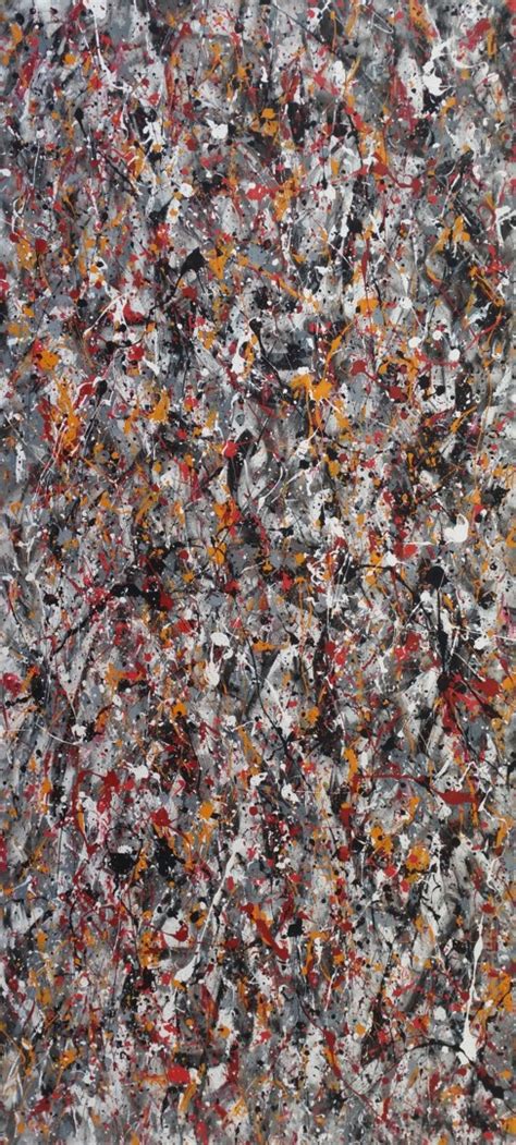 Jackson Pollock Style Acrylic On Canvas Painting By My
