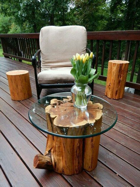 This small tree stump coffee table inspired by rustic cabin furniture design. DIY Tree Stump Table Ideas & How to Make Them - MORFLORA ...