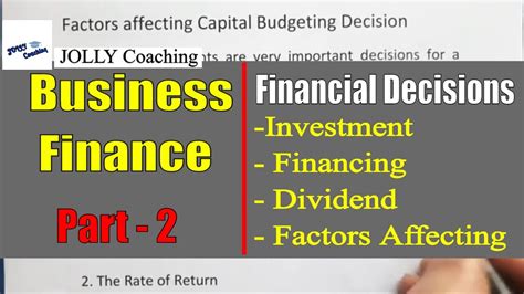 2 Financial Management Class 12 Financial Decisions Investment