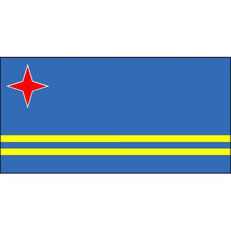 Aruba Flag 1800 X 900mm Buy Flag Of Aruba Mapworld