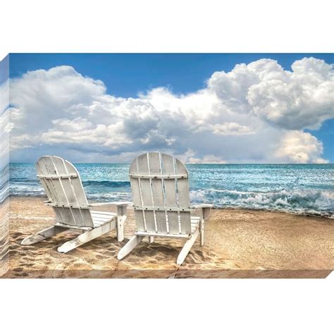 Beach Chair View Canvas Wall Art 24x36