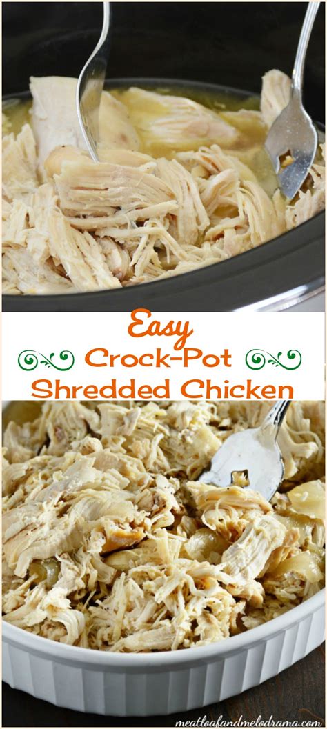 Easy Crock Pot Shredded Chicken Meatloaf And Melodrama