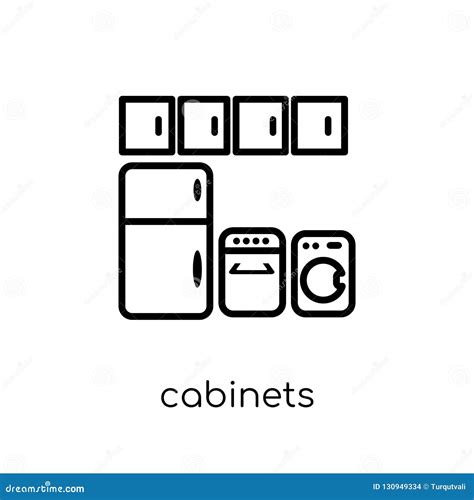Cabinets Icon From Furniture And Household Collection Stock Vector