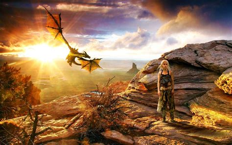 Khaleesi With Dragon Game Of Thrones Hd Tv Shows 4k Wallpapers