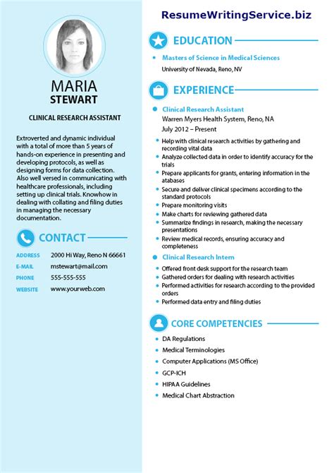 Learning how to write the perfect cv, you will discover it should provide just enough of the right information, and no fluff. when learning guidelines of how to write a cv, you should also keep in mind some basic printing rules to follow. Clinical Research Assistant Resume Sample | Resume Writing Service