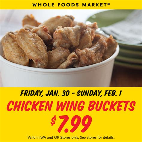 Whole Foods Chicken Wing Bucket Just 799 130 21 Frugal Living Nw