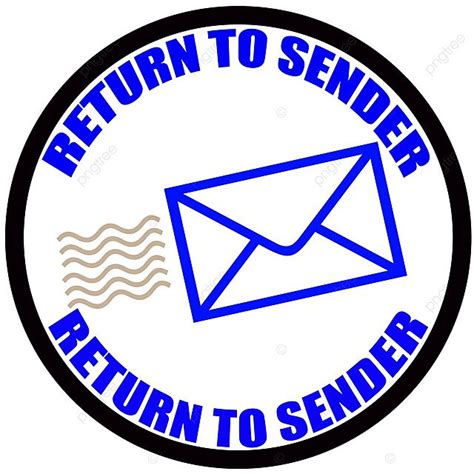 Return To Sender Symbol Return Stamp Vector Symbol Return Stamp Png