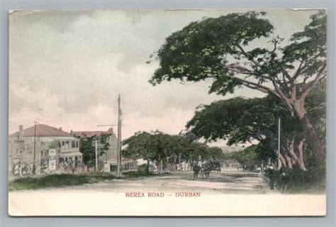 Berea Road Durban South Africa ~ Antique Hand Colored Postcard 1910s