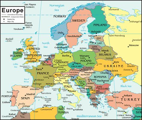 Map Of Europe With Countries Vacances Arts Guides Voyages