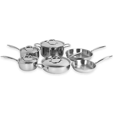 Oneida Stainless Steel Tri Ply 10 Piece Cookware Set Bed Bath And Beyond