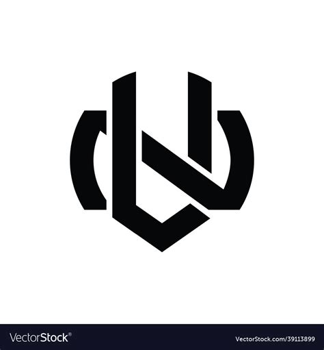 Vn Logo Monogram Design Template Royalty Free Vector Image