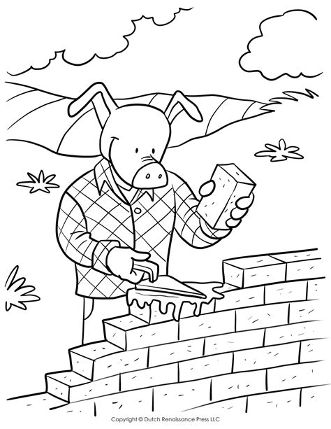 Click the brick house coloring pages to view printable version or color it online (compatible with ipad and android tablets). Brick Pig Coloring Page - Tim's Printables