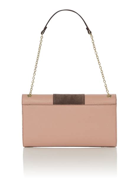 Light Pink Leather Clutch Handbags