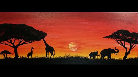 Savana Painting African Speed Painting Youtube