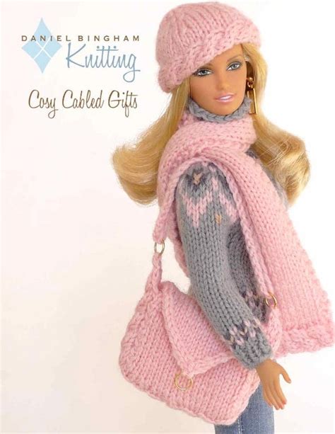 The pattern is easy with simple snowflake motif at centre front and raglan sleeves for a good fit. Knitting pattern for 11 1/2 doll Barbie: Cosy Cabled