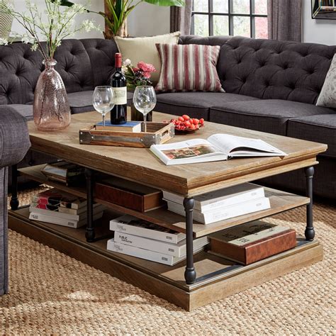 Simple Coffee Table With Storage American Wood Tv Cabinet Coffee