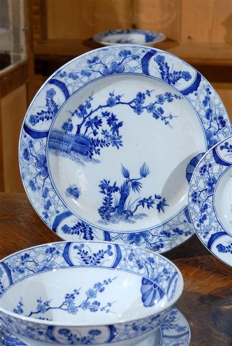 French Porcelain Blue And White Dinnerware For Sale At 1stdibs