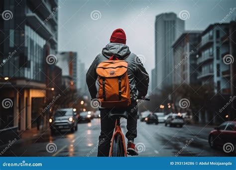 Bicycle Courier in Action, Dedicated To Prompt and Efficient Deliveries