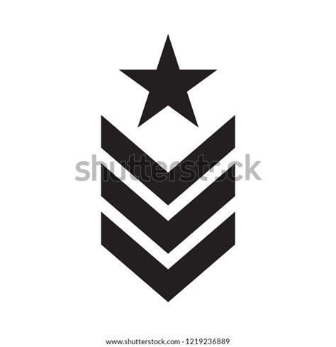 Military Rank Icon Trendy Flat Design Stock Vector Royalty Free