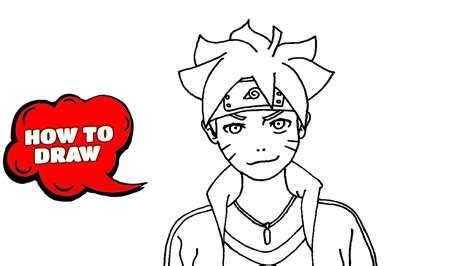 How To Draw Boruto Uzumaki Drawing Boruto Uzumaki From Naruto Step