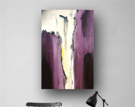 Abstract Painting Plum Purple Painting Painting On Canvas Etsy