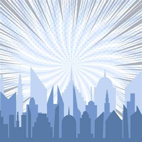 Comic Book Cityscape Background Illustrations Royalty Free Vector