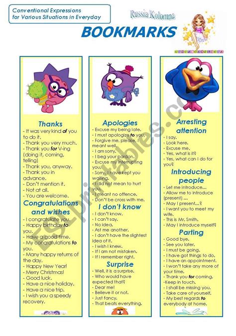 Bookmarks Part 1 Esl Worksheet By Lidukas