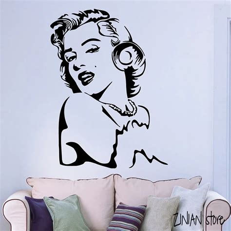 Sexy Girl Wall Decals Beautiful Smiling Woman Wall Sticker For Teen Bedroom Removable Art Mural