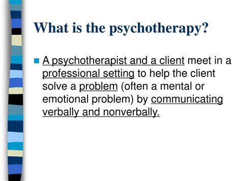 Ppt Psychotherapy Powerpoint Presentation Free Download Id6748866